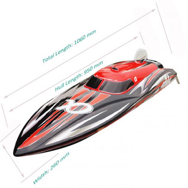 Joysway Alpha Brushless ARTR Rouge Racing Boat sans Batterie Chargeur - JY8901R