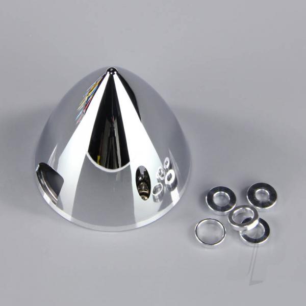 Cone Helice 63mm Chrome Look embase Aluminium - JPDAC02054