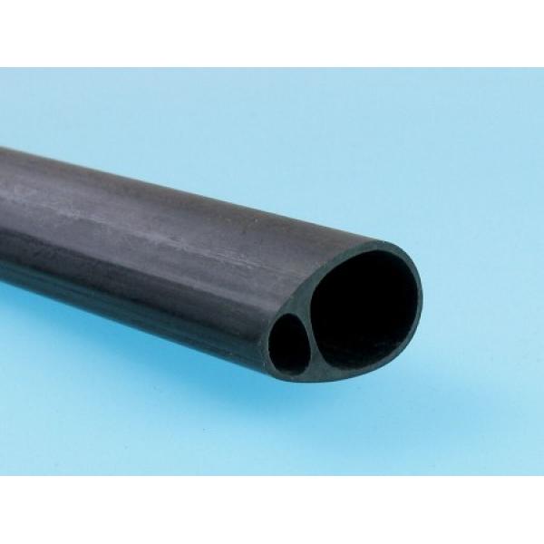 Carbon Fibre Elliptic Tube 19mmx12.5mm X 1Mt  - JP-5518816