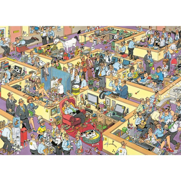 Puzzle 2000 pièces - Jan Van Haasteren : Le bureau - Diset-17015