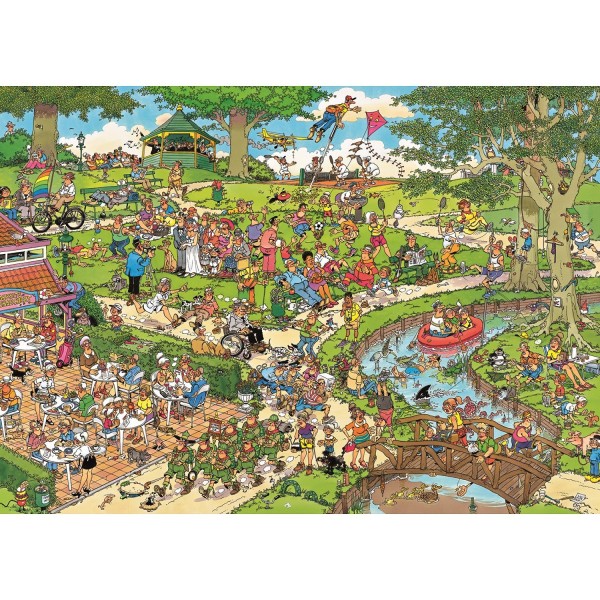 Puzzle 3000 pièces - Jan Van Haasteren : Le parc - Diset-01496