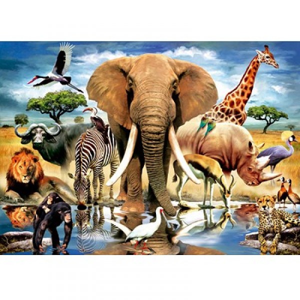 Puzzle 1000 pièces - Faune du Kenya - Diset-01864