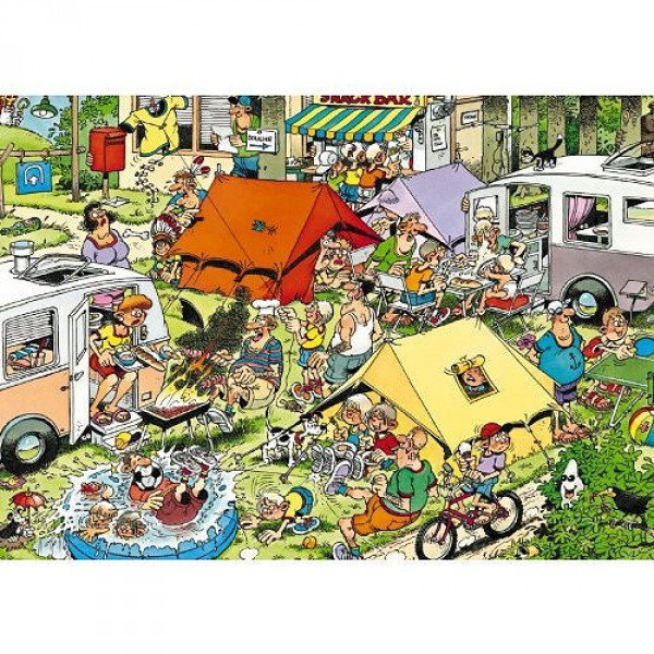 Puzzle 150 pièces - Jan Van Haasteren : Camping - Diset-17219