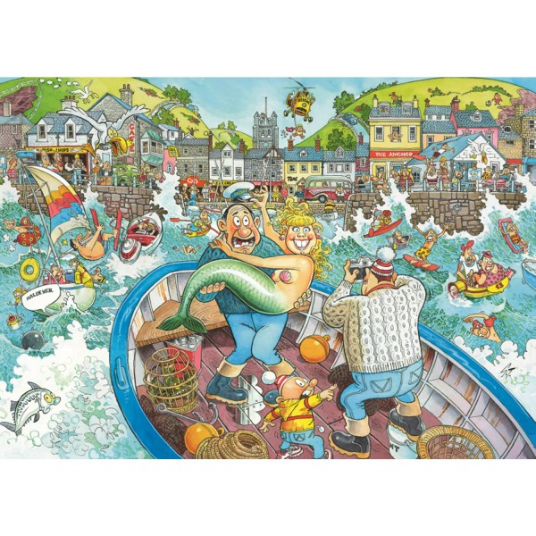 Puzzle 1000 pièces - Wasgij : La pêche du jour - Diset-13519
