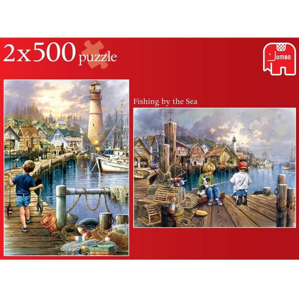 Puzzles 2x500 pièces : Pêcher à la mer - Diset-17033