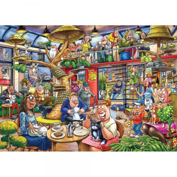 1000 Piece Puzzle: Wasgij Mystery 28 - Feline Madness! - Jumbo-1110100506