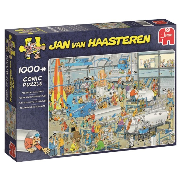Puzzle 1000 pièces : Jan Van Haasteren - Faits saillants techniques - Diset-19050