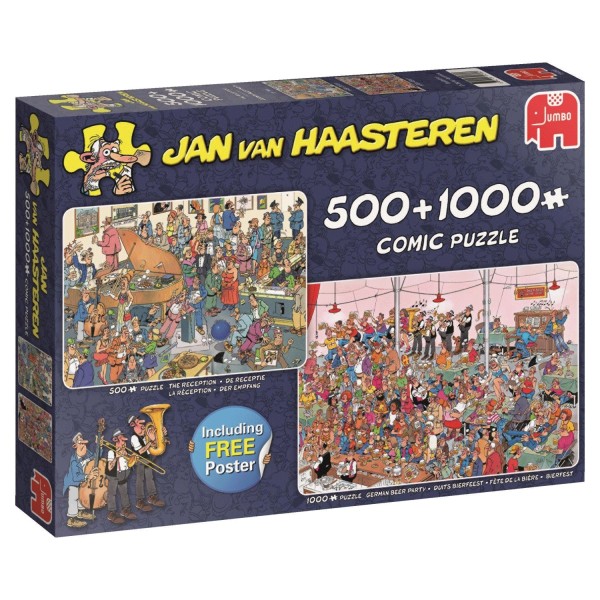 Puzzles 500 et 1000 pièces : Jan Van Hassteren - Faisons la fête ! - Diset-19058