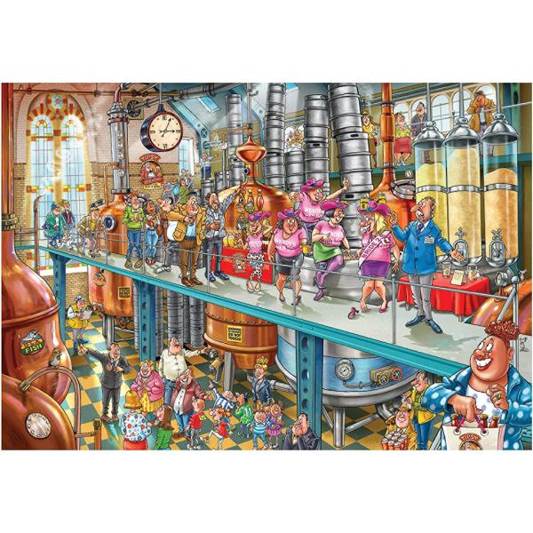 1000 Teile Puzzle: Wasgij Mystery Nummer 21: Trouble Brewing - Diset-25006