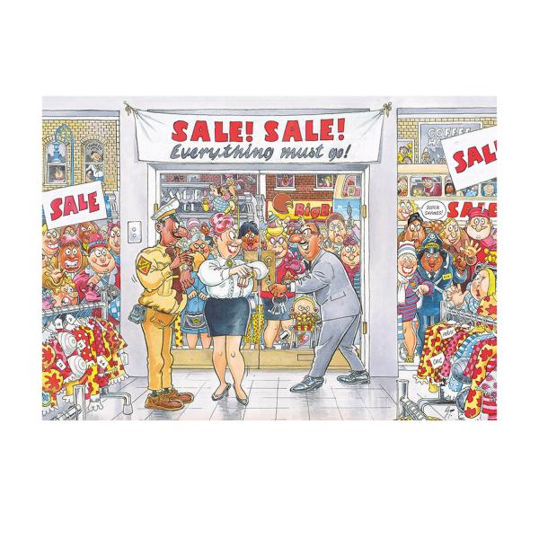 1000 piece puzzle :  Wasgij Retro Mystery 7 : Everything Must Go! - Diset-1110100018