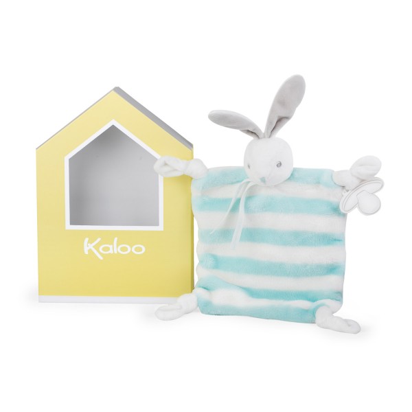 Kaloo Bébé Pastel : Doudou lapin aqua et crème - Kaloo-K960088