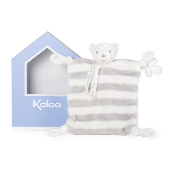 Kaloo bébé pastel : Doudou ours gris et crème - Kaloo-K960087