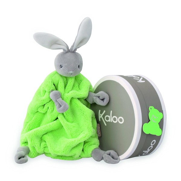 Kaloo Néon : Doudou lapin vert fluo - Kaloo-K962326