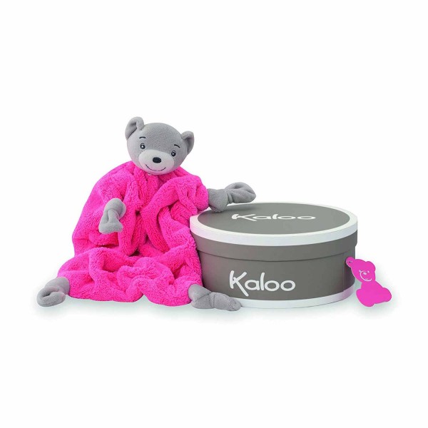 Kaloo Néon : Doudou Ours rose fluo - Kaloo-K962329