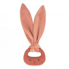 Anneau de dentition en silicone lapin terracotta