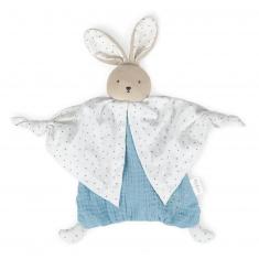 Doudou Lapinou Bleu en Coton Bio