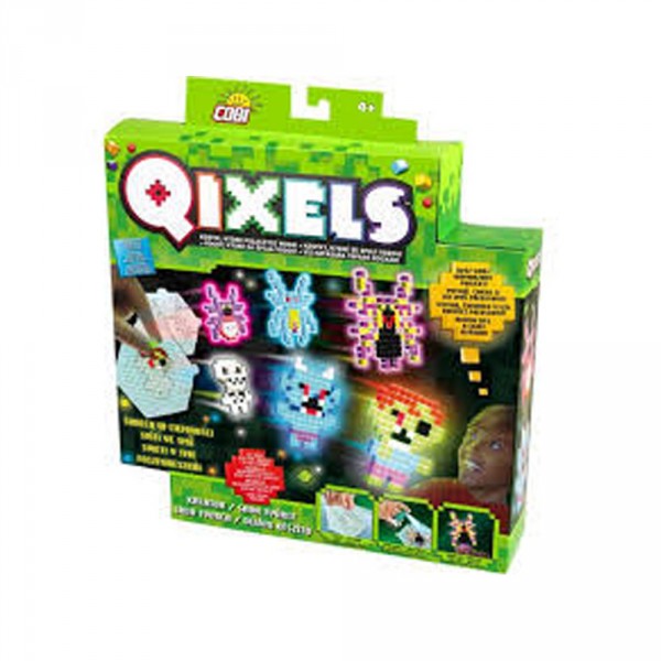 Kit de créations Qixels : Coffret recharge et design - Brille dans le noir - KanaiKids-KK87044