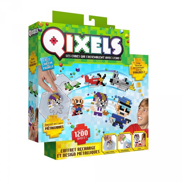 Kit de créations Qixels : Coffret recharge et design métalliques - KanaiKids-KK87043
