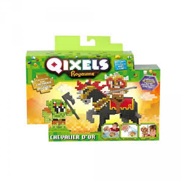 Kit de créations Qixels : Royaume - Chevalier d'or - KanaiKids-KK87130