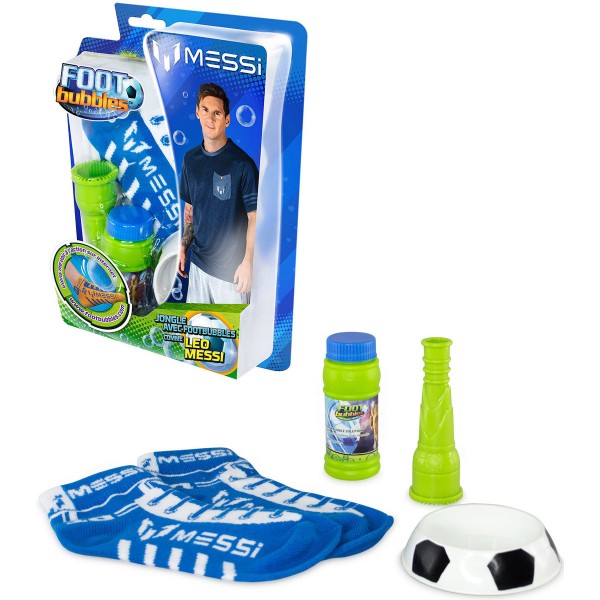 Kit de démarrage Foot Bubbles Lionel Messi : Chaussettes bleues - KanaiKids-KKBULFOOT01-01