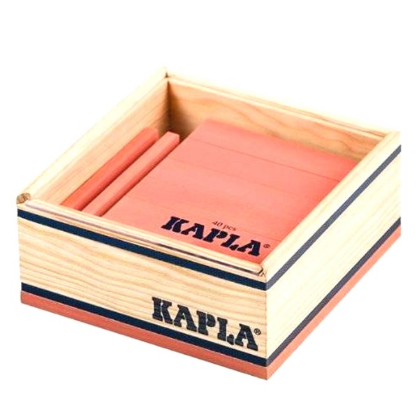 Kapla 40 planchettes : Rose - Kapla-C40ROSE