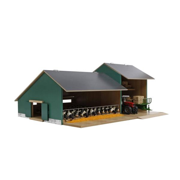 Etable avec hangar en bois  (1:32) - KidsGlobe-610200