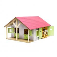 Horsestable wood with 2 boxes and workshop (1:24)