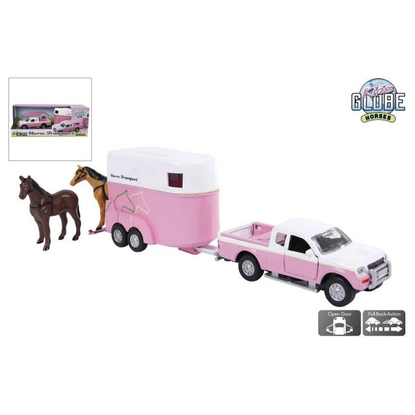 Pick-up con furgoneta y 2 caballos - KidsGlobe-520124.777