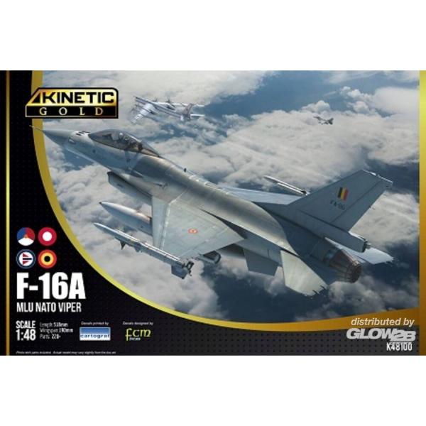 Maquette Avion : F-16A MLU Block 20 -Gold S - KINETIC-K48100