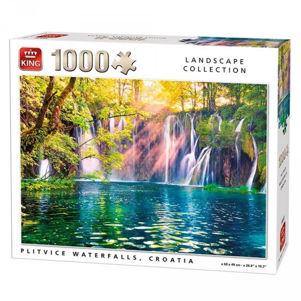 1000 pieces puzzle: Landscape Collection: Plitvice Waterfalls, Croatia - King-55937