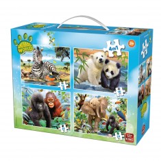 Puzzles de 12 a 24 piezas: 4 puzzles de animales