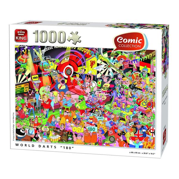 Puzzle 1000 pièces : Fléchettes du monde - King-57989