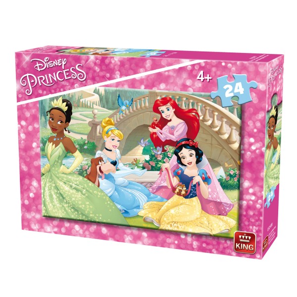 Puzzle 24 pièces : Princesses Disney : Les princesses et leurs amis les animaux - King-58562-2