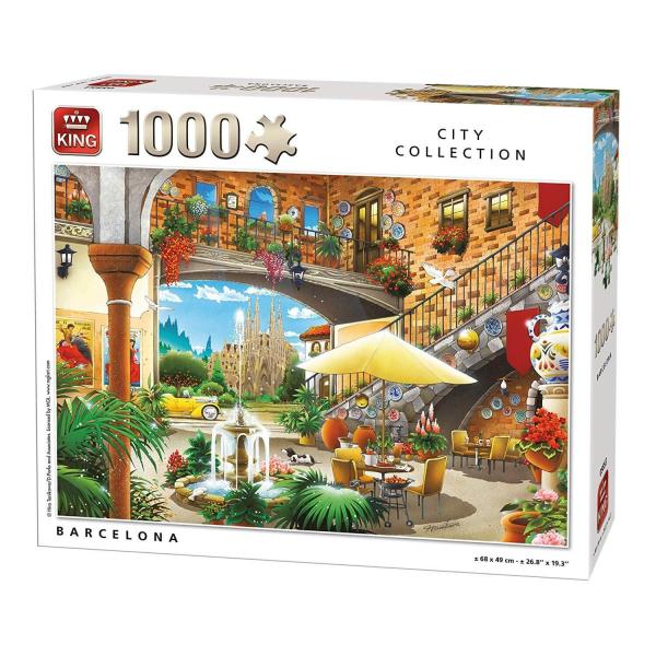 1000 pieces puzzle: Barcelona - King-58167