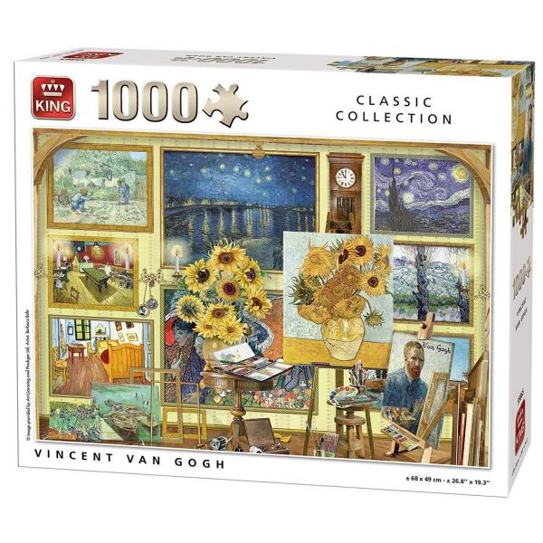 1000 pieces puzzle: Vincent Van Gogh: collage - King-58210