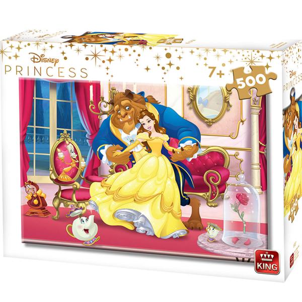Puzzle 500 pièces : Princesses Disney : La Belle et la Bête - King-58440