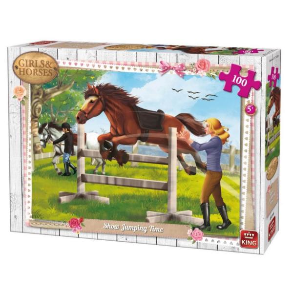 100 Teile Puzzle: Pferd - King-57998