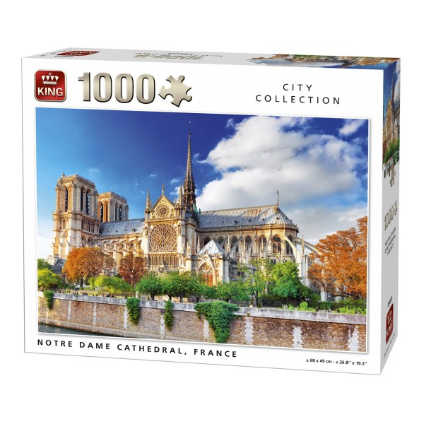 1000 Teile Puzzle: Kathedrale Notre Dame de Paris - King-58189