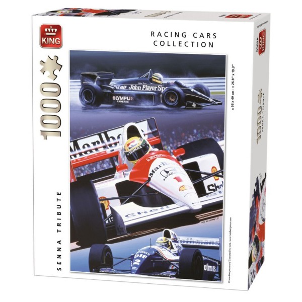 1000 pieces puzzle Racing Cars Collection: Ayrton Senna tribute - King-58281