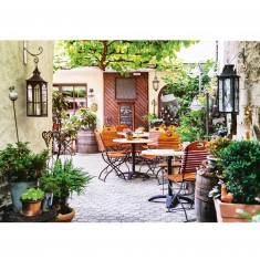 1000 pieces puzzle: Café terrace in Europe