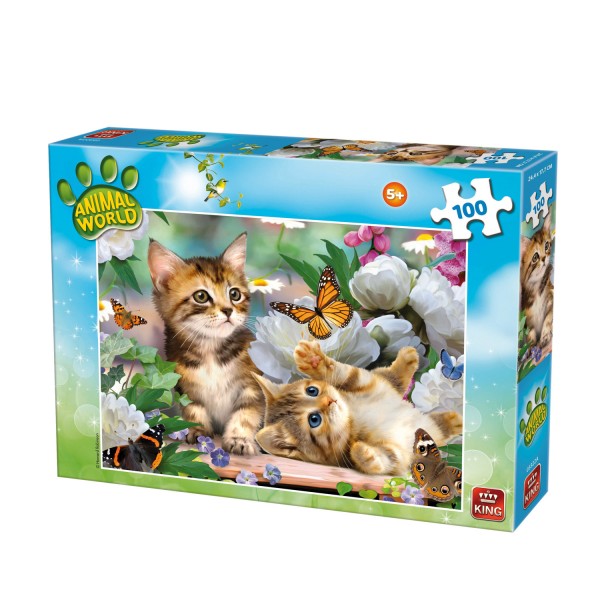 Puzzle 100 pièces : Chatons - King-58396