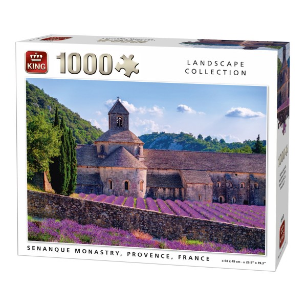Puzzle de 1000 piezas: Abadía de Notre-Dame de Sénanque, Provenza - King-58414