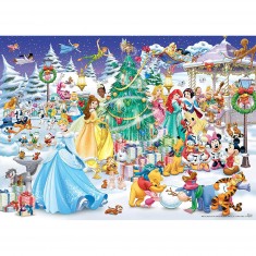 Puzzle 1000 pièces : Le Pays des Merveilles en hiver, Disney
