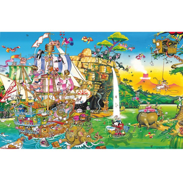 1000 pieces puzzle: Funny Comic: Just Married - King-100204