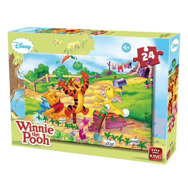 24 Teile Puzzle: Winnie the Pooh und seine Freunde - King-58563-2