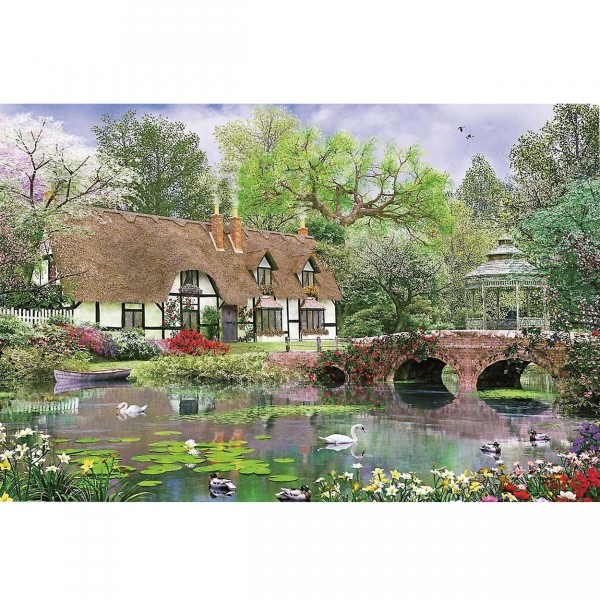 1000 pieces puzzle: Cottage in April - King-100219