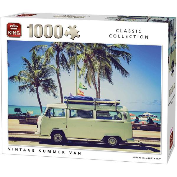 Puzzle de 1000 piezas: Colección Classic: Verano en furgoneta combi - King-5719