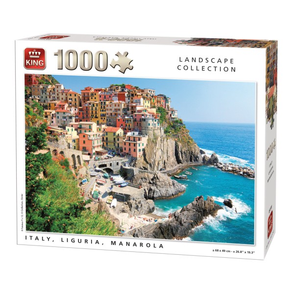 Puzzle 1000 pièces : Paysage de Manarola, Ligurie - King-100235
