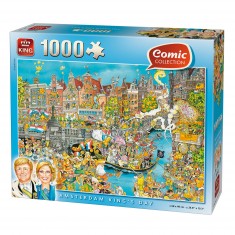 1000 Teile Puzzle: Königstag in Amsterdam