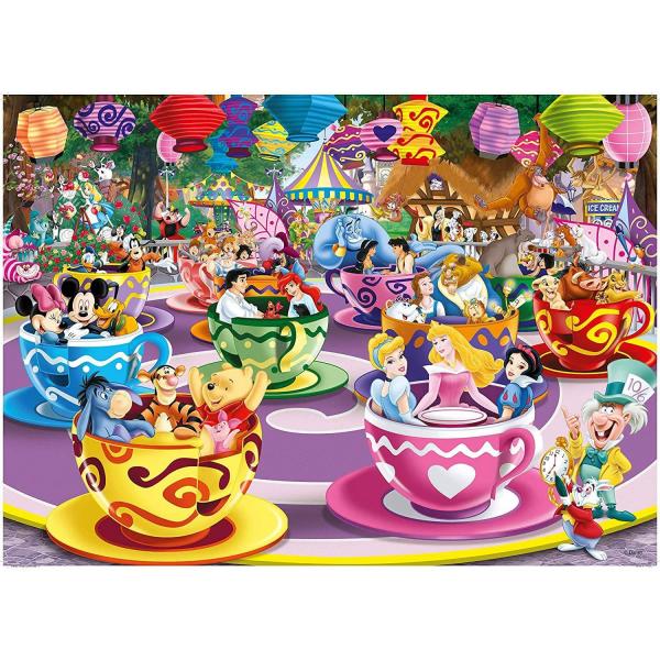 1000 pieces puzzle: Disney: The crazy cups of tea - King-55887